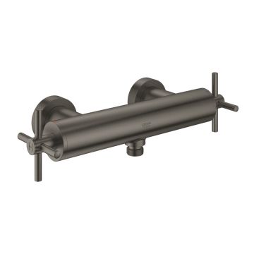 Baterie dus Grohe Atrio dubla comanda antracit periat Hard Graphite