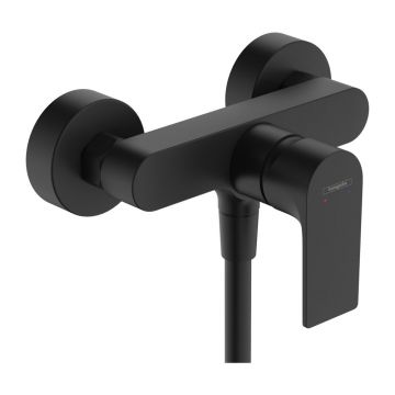 Baterie dus Hansgrohe Rebris E monocomanda negru mat