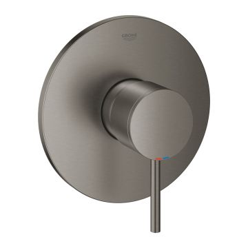 Baterie dus incastrata Grohe Atrio antracit periat Hard Graphite fara corp ingropat