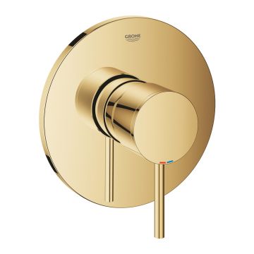 Baterie dus incastrata Grohe Atrio auriu lucios Cool Sunrise fara corp ingropat