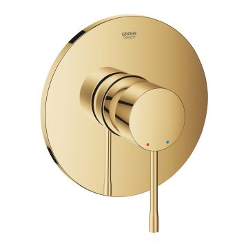 Baterie dus incastrata Grohe Essence auriu lucios Cool Sunrise fara corp ingropat