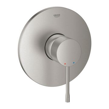 Baterie dus incastrata Grohe Essence crom periat Supersteel fara corp ingropat
