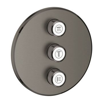 Baterie dus incastrata Grohe Grohtherm SmartControl antracit periat Hard Graphite pentru 3 iesiri