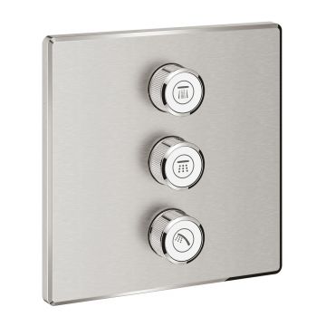 Baterie dus incastrata Grohe Grohtherm SmartControl pentru 3 iesiri crom periat Supersteel