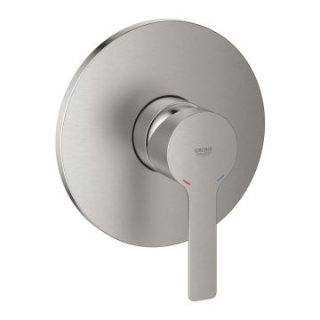 Baterie dus incastrata Grohe Lineare crom periat Supersteel fara corp ingropat