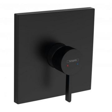 Baterie dus incastrata Hansgrohe Finoris negru mat fara corp incastrat