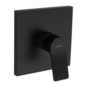 Baterie dus incastrata Hansgrohe Vivenis negru mat fara corp incastrat