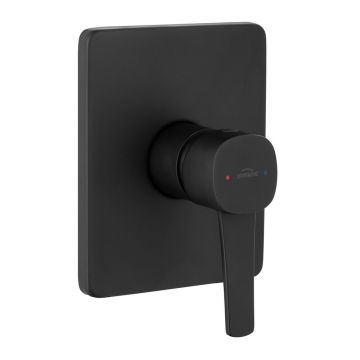 Baterie dus incastrata Invena Glamour 1 functie negru mat