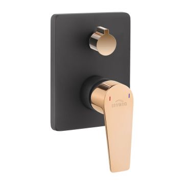 Baterie dus incastrata Invena Midnight 2 functii negru - rose gold
