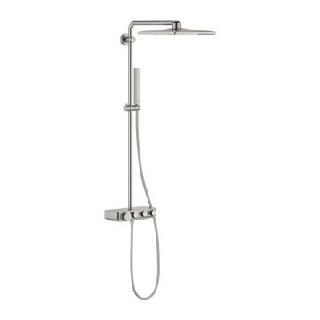 Coloana de dus cu termostat Grohe Euphoria SmartControl 310 Cube Duo crom periat Supersteel