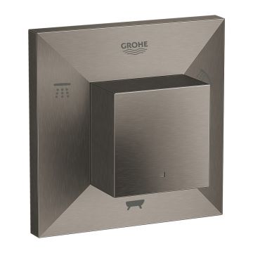 Comutator incastrat Grohe Allure Brilliant 5 cai antracit periat Hard Graphite