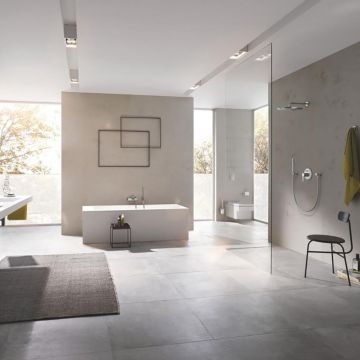 Palarie si brat de dus Grohe Rainshower Cosmopolitan 310 crom periat Supersteel 1 functie