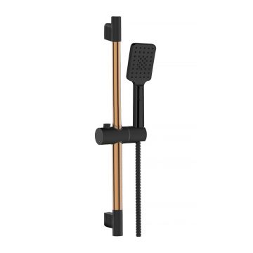 Set de dus cu bara Invena Midnight cu 3 functii negru - rose gold