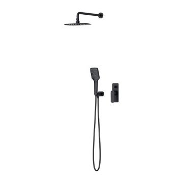 Set de dus incastrat Cersanit Larga, negru mat