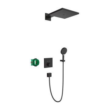 Sistem de dus incastrat Hansgrohe Raindance E 300 negru mat
