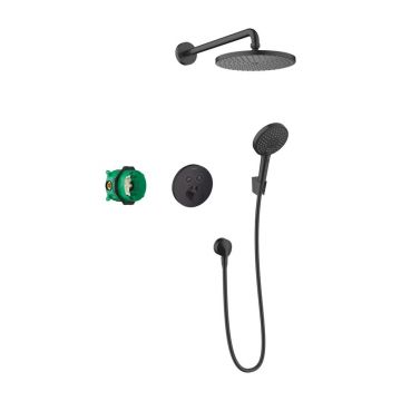Sistem de dus incastrat Hansgrohe Raindance Select S 240 negru mat